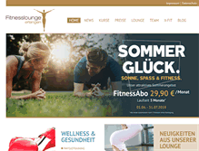 Tablet Screenshot of fitnesslounge-erlangen.de